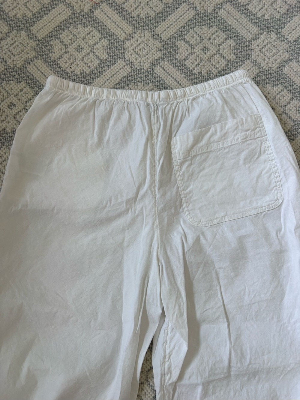 Athleta White Drawstring Wide-Leg Pants - Picture 4 of 5
